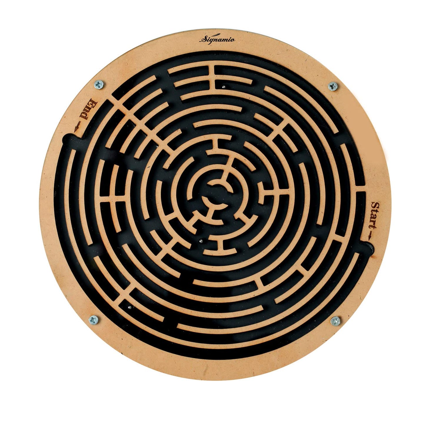 SIGNAMIO® Indoor Wooden Puzzle Game Hexagon Maze Ball - Engaging Mind Games for Kids & Adults, Perfect Brain Teaser & Time Pass Activity, Ideal Wooden Board Game for All Ages