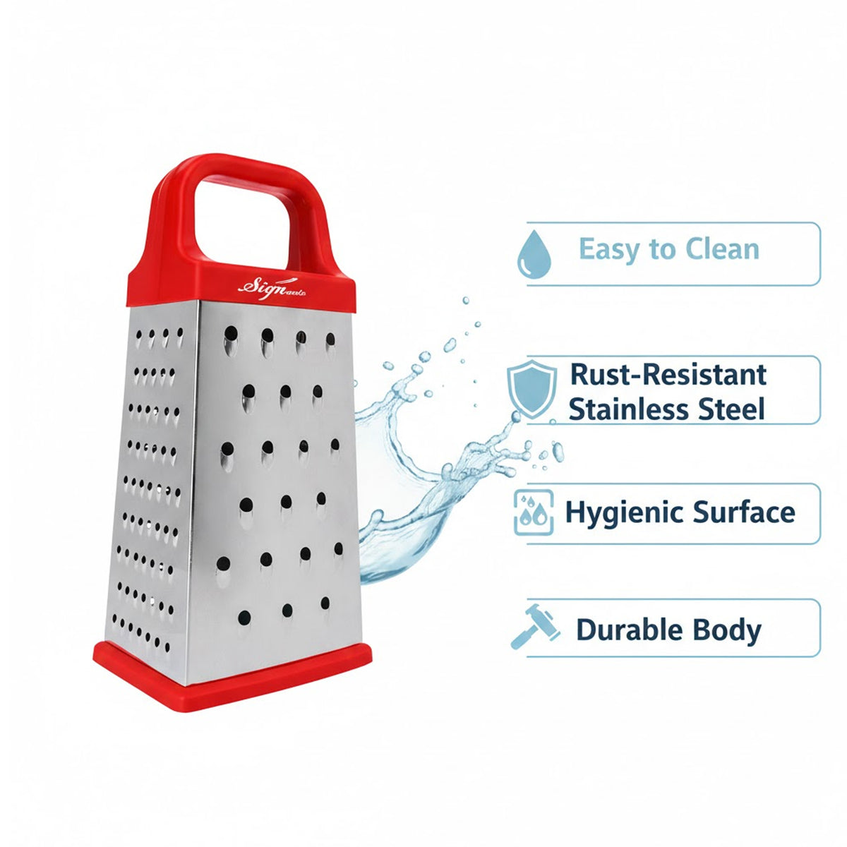 Signamio 5 in 1 Grater Stainless Steel Box, Vegetable Slicer for Kitchen - Multi-Function Carrot Grater Machine, Premium Design for Effortless and Efficient Food Preparation - Multicolor
