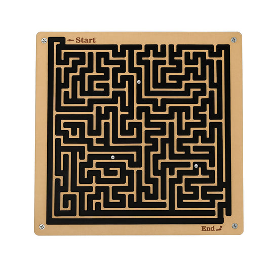 SIGNAMIO Indoor Wooden Puzzle Game Square Maze Ball - Engaging Mind Games for Kids & Adults, Perfect Brain Teaser & Time Pass Activity, Ideal Wooden Board Game for All Ages