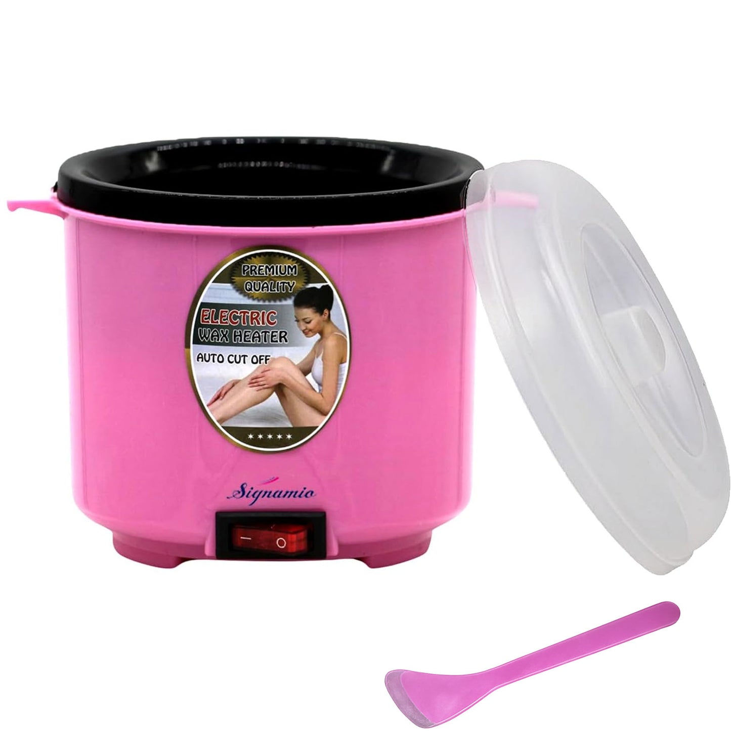 Signamio Non Stick Wax Heater for Waxing for Women - Professional Wax Heater & Wax Machine for Waxing - Fast Melting Electric Hair Removal Kit for Smooth Skin at Home or Salon - Pink