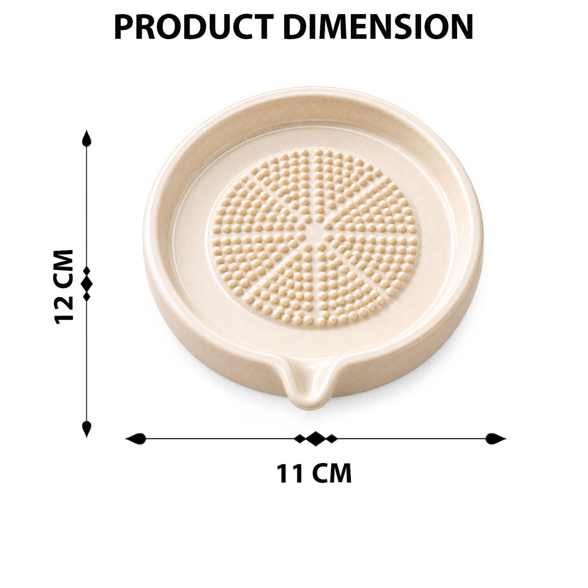 Signamio Ceramic Garlic Crusher and Grater Plate, Manual Ginger Grinder