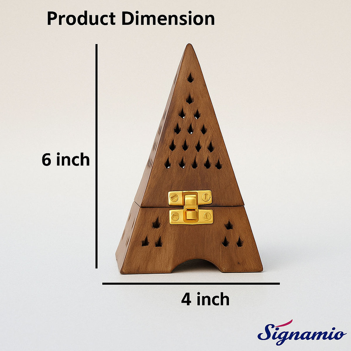 SIGNAMIO® Eiffel Tower Wooden Sambrani Dhoop Stand Incense Holder: Perfect Pooja Room Stand Decoration Item, Dhup Dani & Doopam Holder, Essential Puja Item for Home Mandir and Pooja Thali Set Rituals
