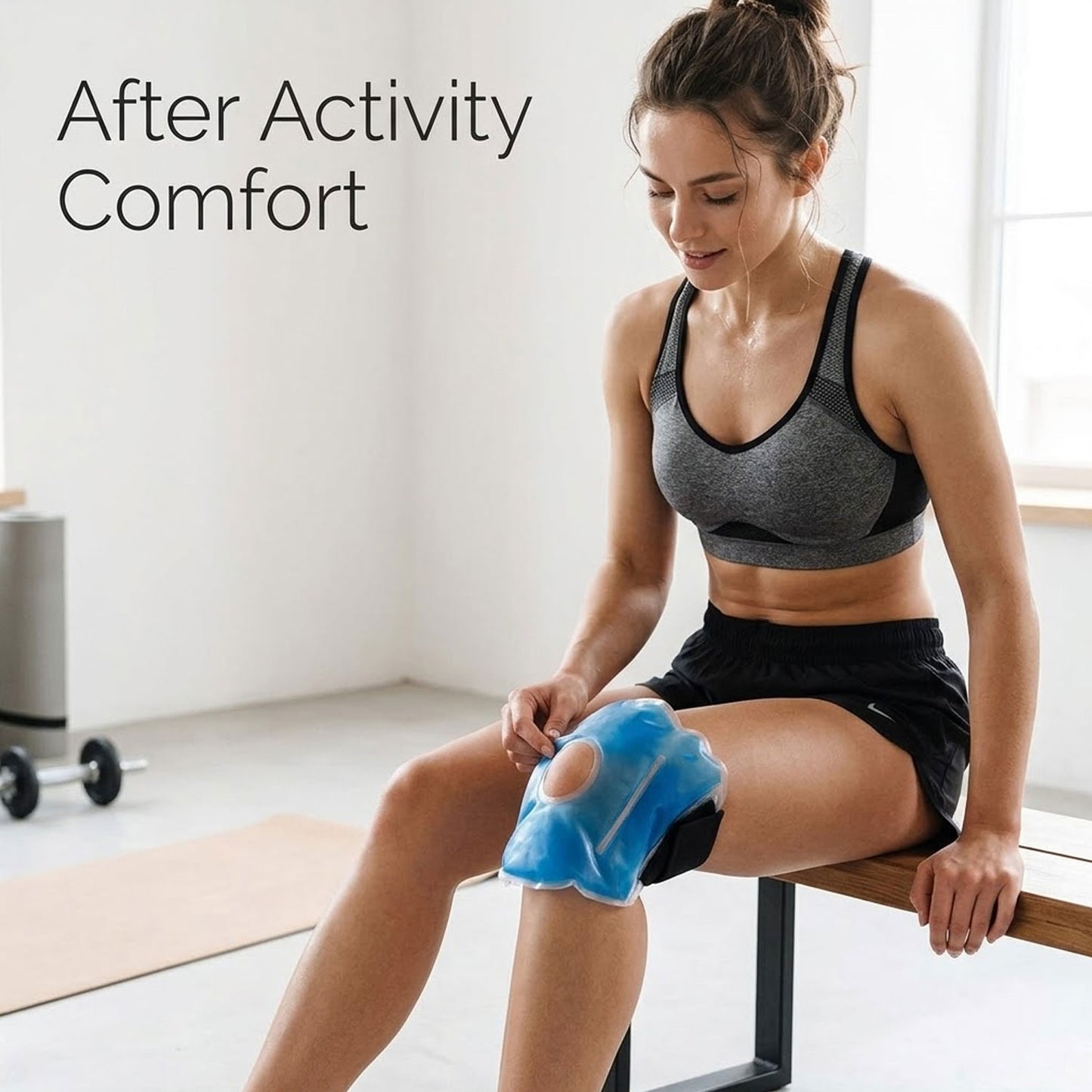 SIGNAMIO 2 Pack of Knee Pain Relief Ice Pack Wrap with Strap - Cold Gel Pad for Knee and Foot Cooling, Pain Relief Pad