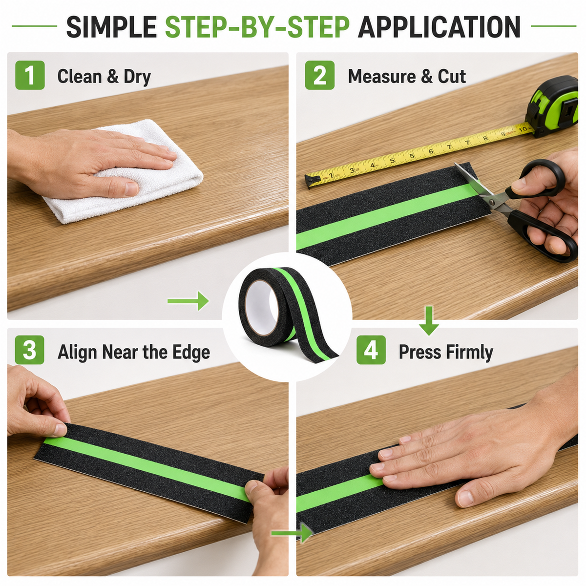 Anti Slip Tape for Stairs, Anti Skid Grip Tape for Floors, Ramps, 5 Meter