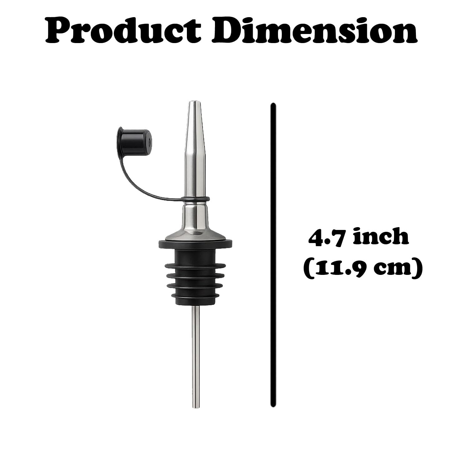Signamio 3 Pcs Liquor Dispenser Oil Pourer and Oil Bottle Cap - Premium Oil Dispenser Nozzle Cap for Precise Pouring and Leak-Proof Seal, Ideal for Kitchen Use