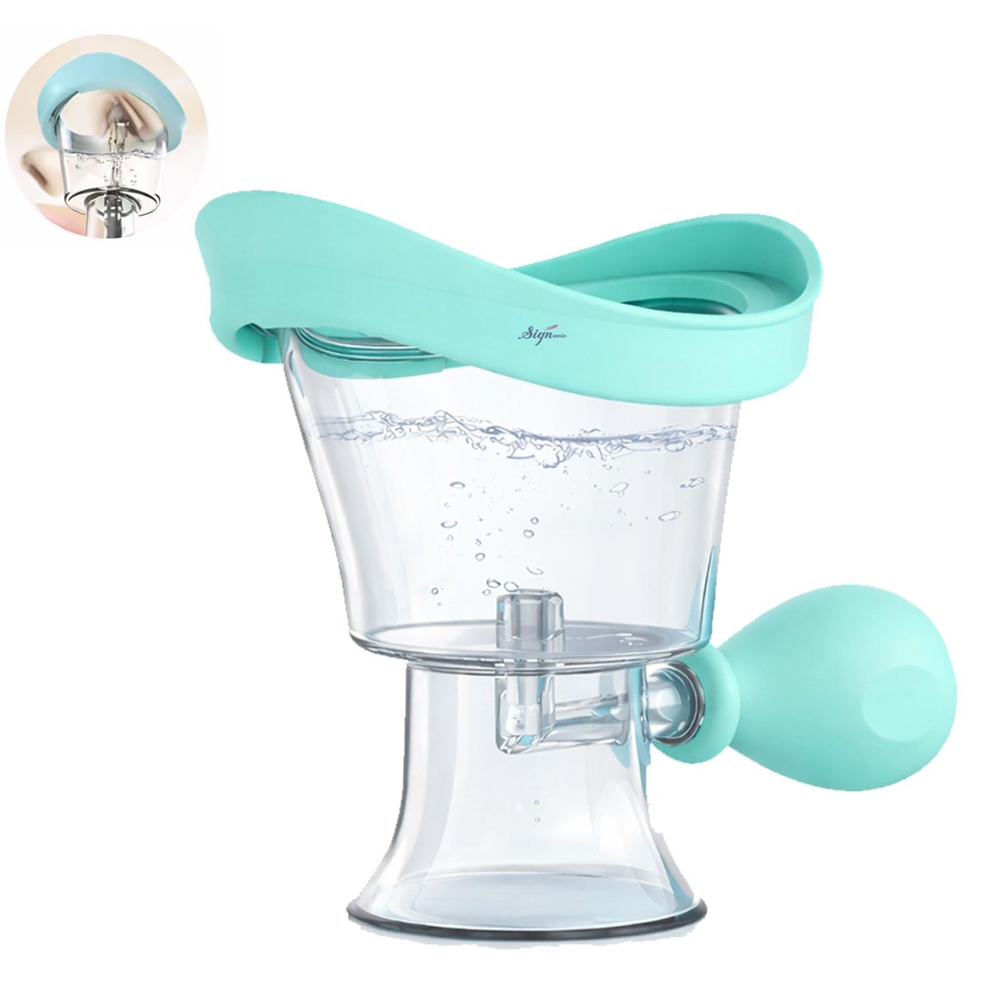 Signamio Eye Wash Cup with Air Pressure Option Manual - Eye Cup for Eye Wash, Eye Cleaner Cup for Gentle and Effective Relief