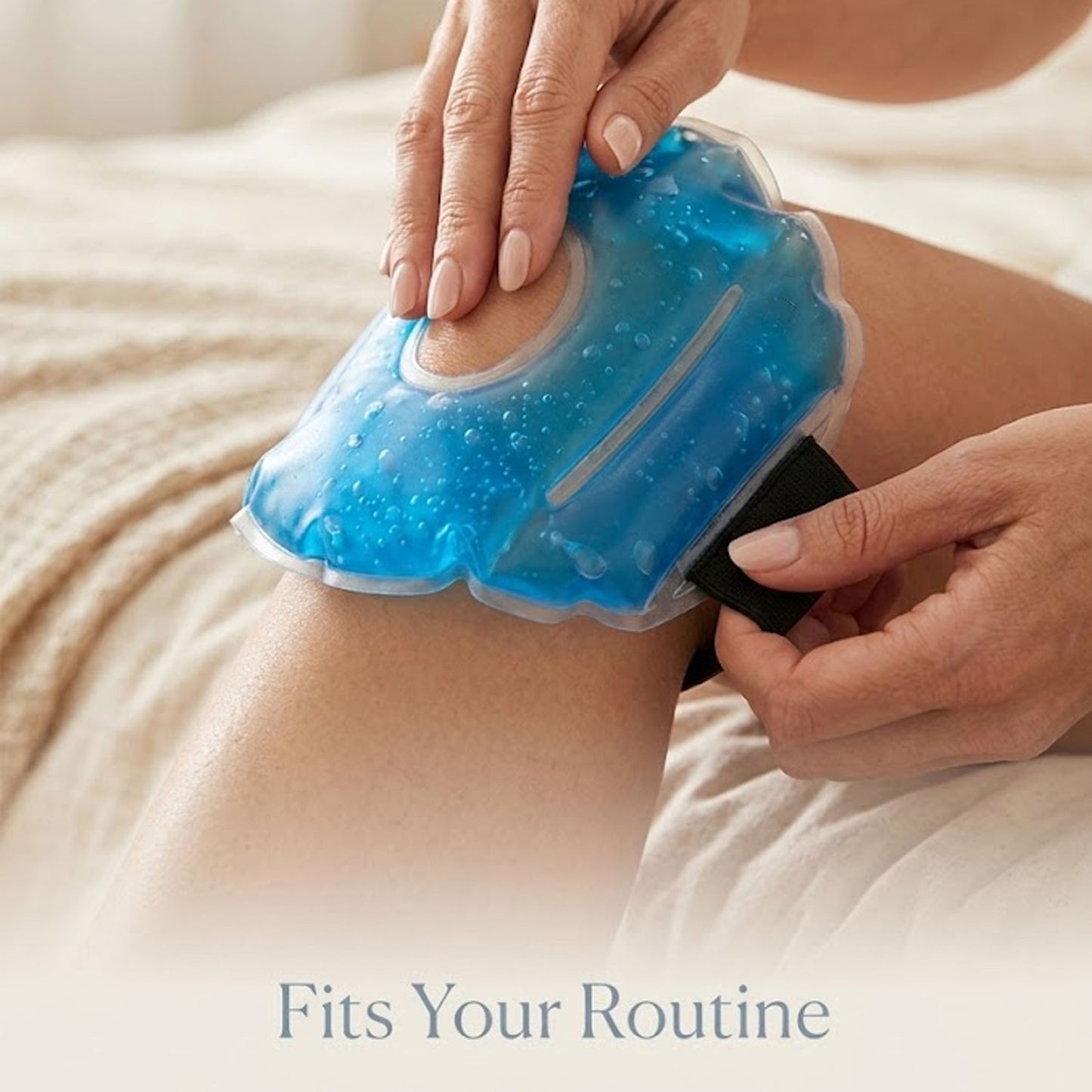 SIGNAMIO 2 Pack of Knee Pain Relief Ice Pack Wrap with Strap - Cold Gel Pad for Knee and Foot Cooling, Pain Relief Pad