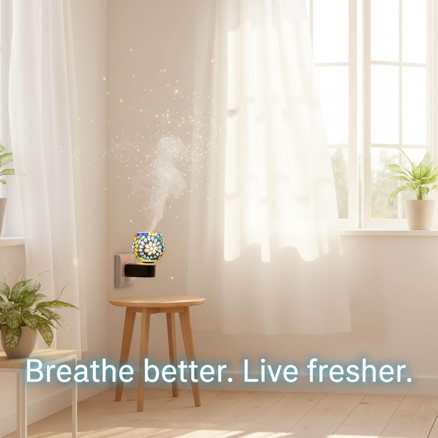 SIGNAMIO Multi Color 2 in 1 Kapoor Dani Electric Camphor Diffuser Burner & Aroma Diffuser Home Fragrance with Night Lamp, Perfect for Pooja Rooms & Daily Room Freshener Needs - DN-10