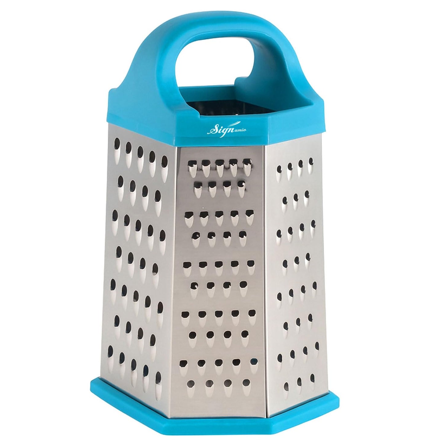 SIGNAMIO® Hand Kadukas Cheese Grater and Vegetable Shredder for Kitchen Stainless Steel Ginger Crusher, Carrot Grater, Garlic Slicer with Protective Cover (Yellow)