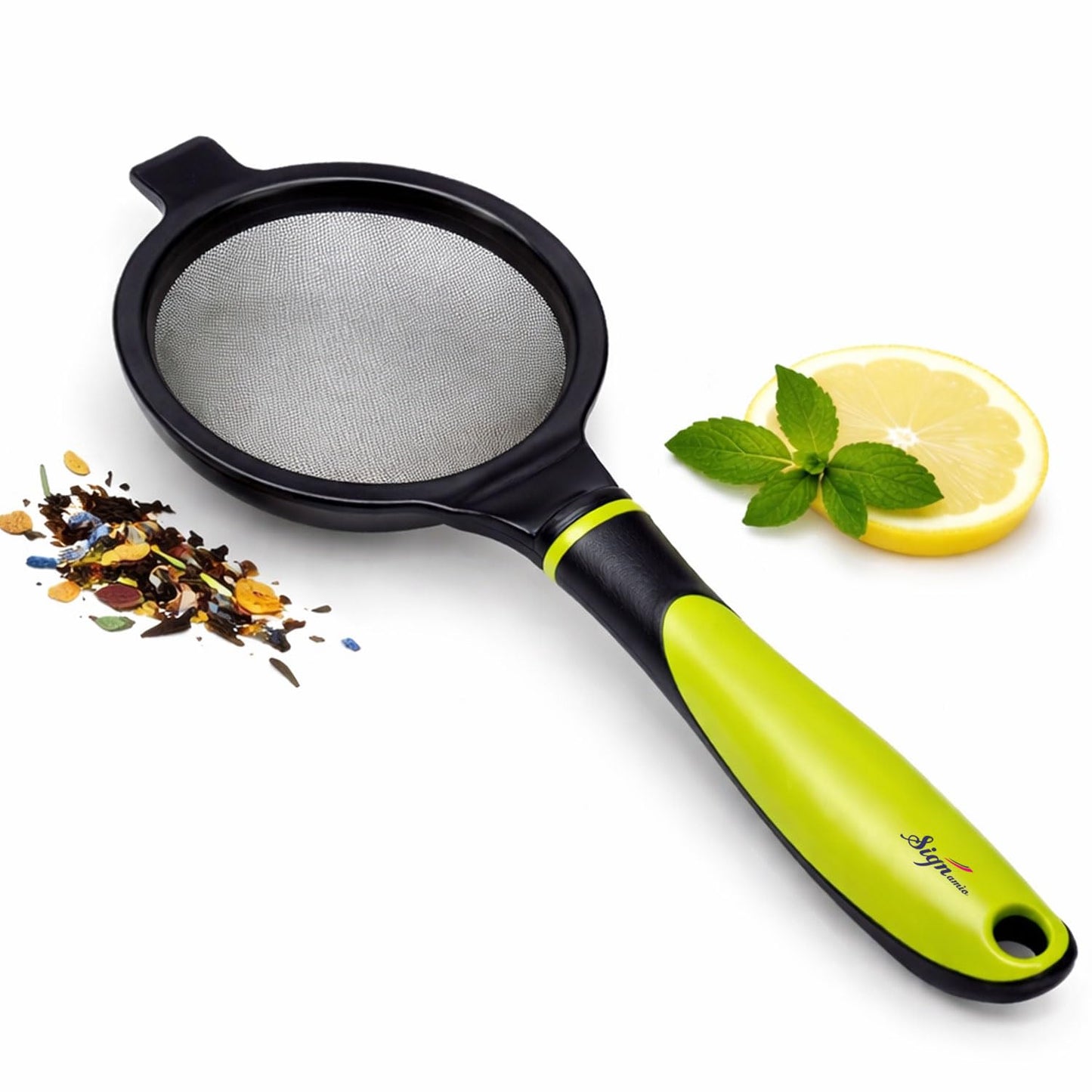 Signamio Diameter 14 cm Basket Shape Stainless Steel Deep Fry Net Spoon Oil Strainer for Kitchen - Frying Spoon for Puri & Poori Strainer Kitchen Utensil for Frying, Cooking & Straining Tool Steel