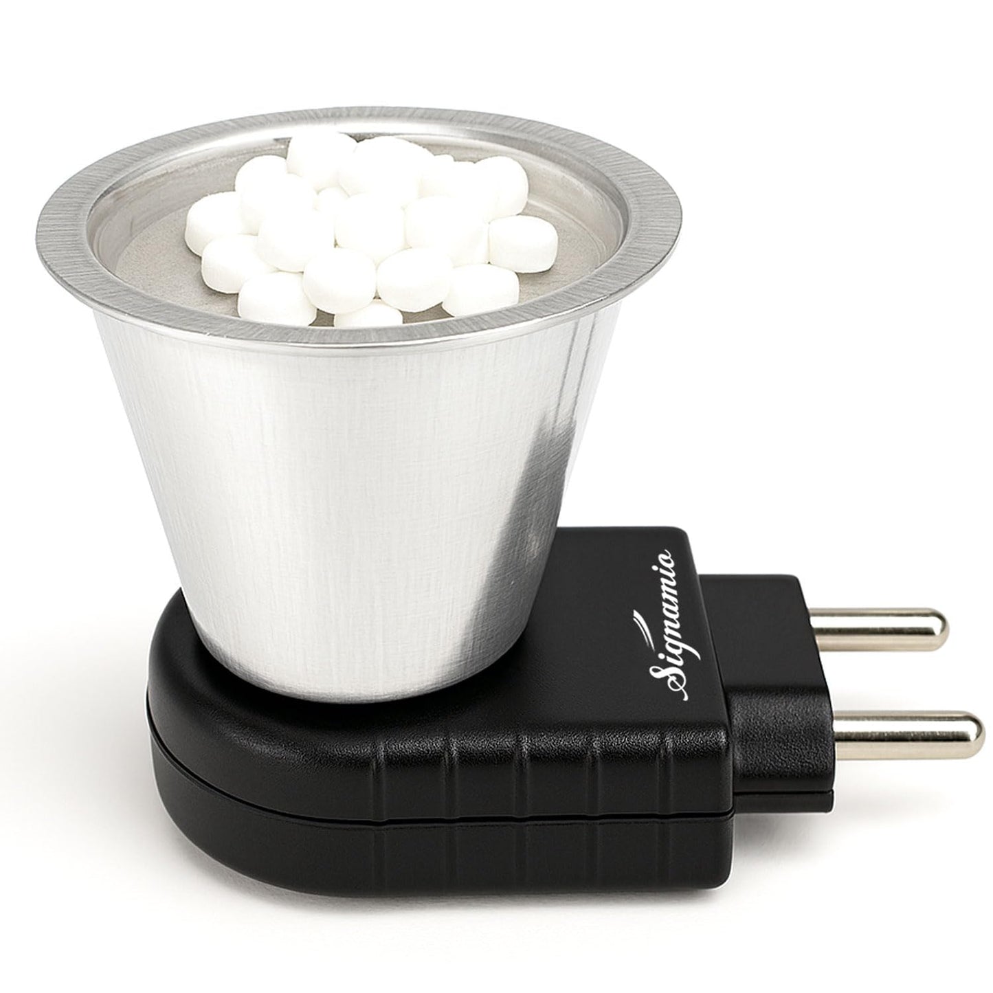 SIGNAMIO® 250gm Bhimseni Camphor with Wooden Kapoor Kapur Dani Karpuram Bakhoor Oud Aroma Oil Diffuser Incense Dhoop Burner Electrical Stand Machine for Home Fragrance