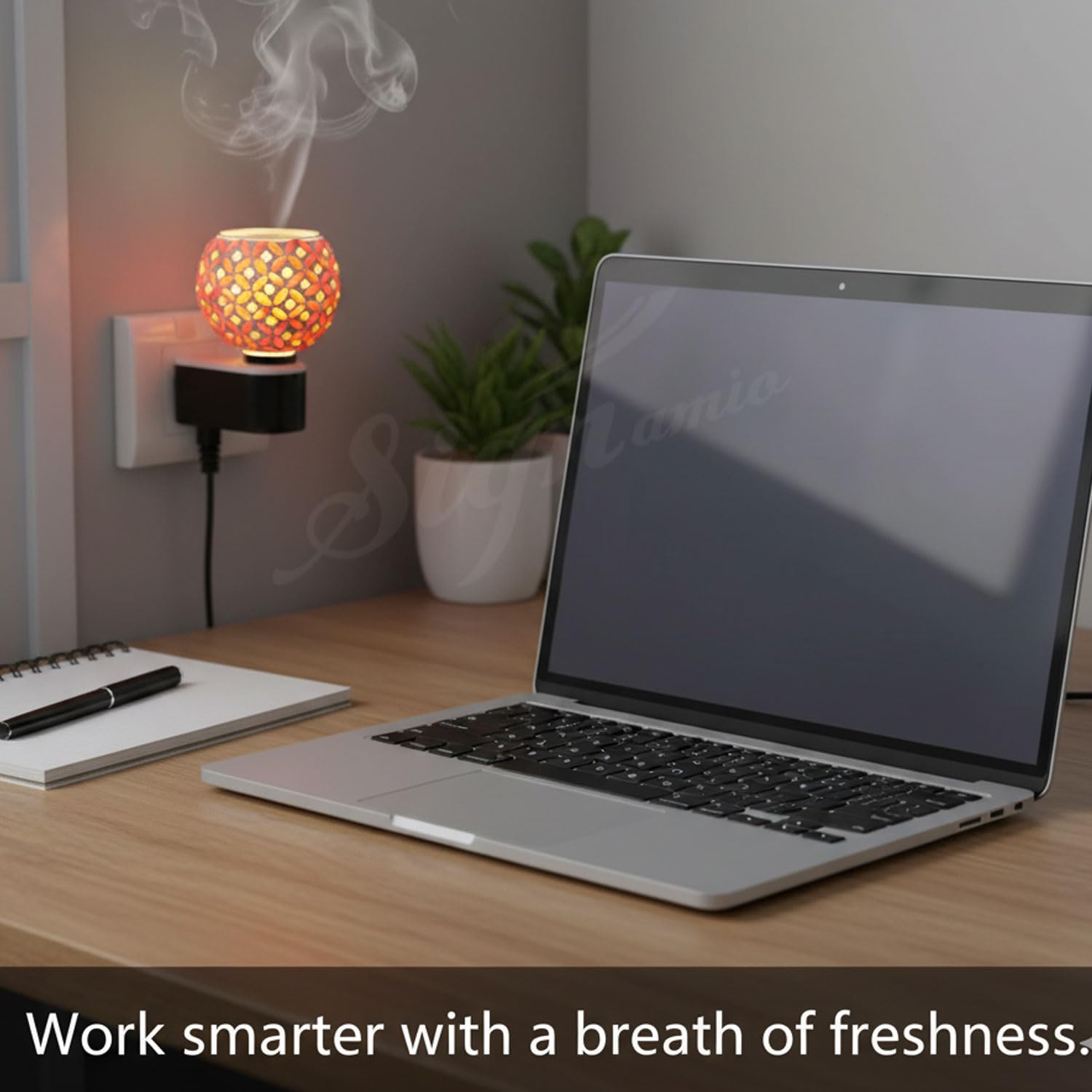 Signamio® Night lamp Kapoor dani with 100gm Camphor Tablets Electrical Machine/Incense-Aroma Burner,Kapoordani Diya/Dhoop Dani/Electric kapurdani/Camphor Diffuser Steel Ceramic for Home,office-DN-12