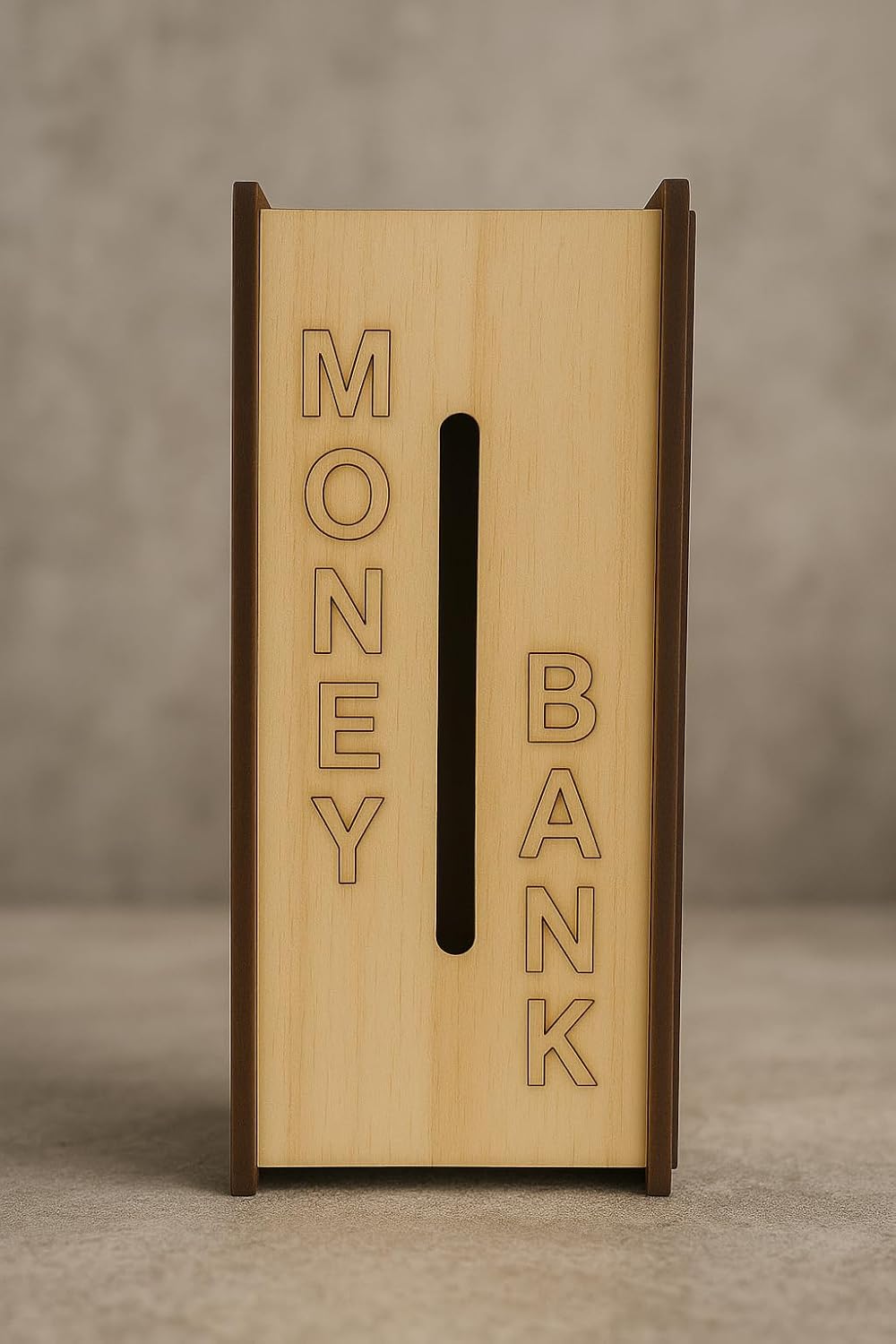 Signamio Money Saving Box for Adult 100000 - Wooden Piggy Bank 100000 with Marker Pen, Elegant Wooden Piggy Bank for Adults, Perfect Money Saving Solution and Financial Goal Achievement - Small Dn 2