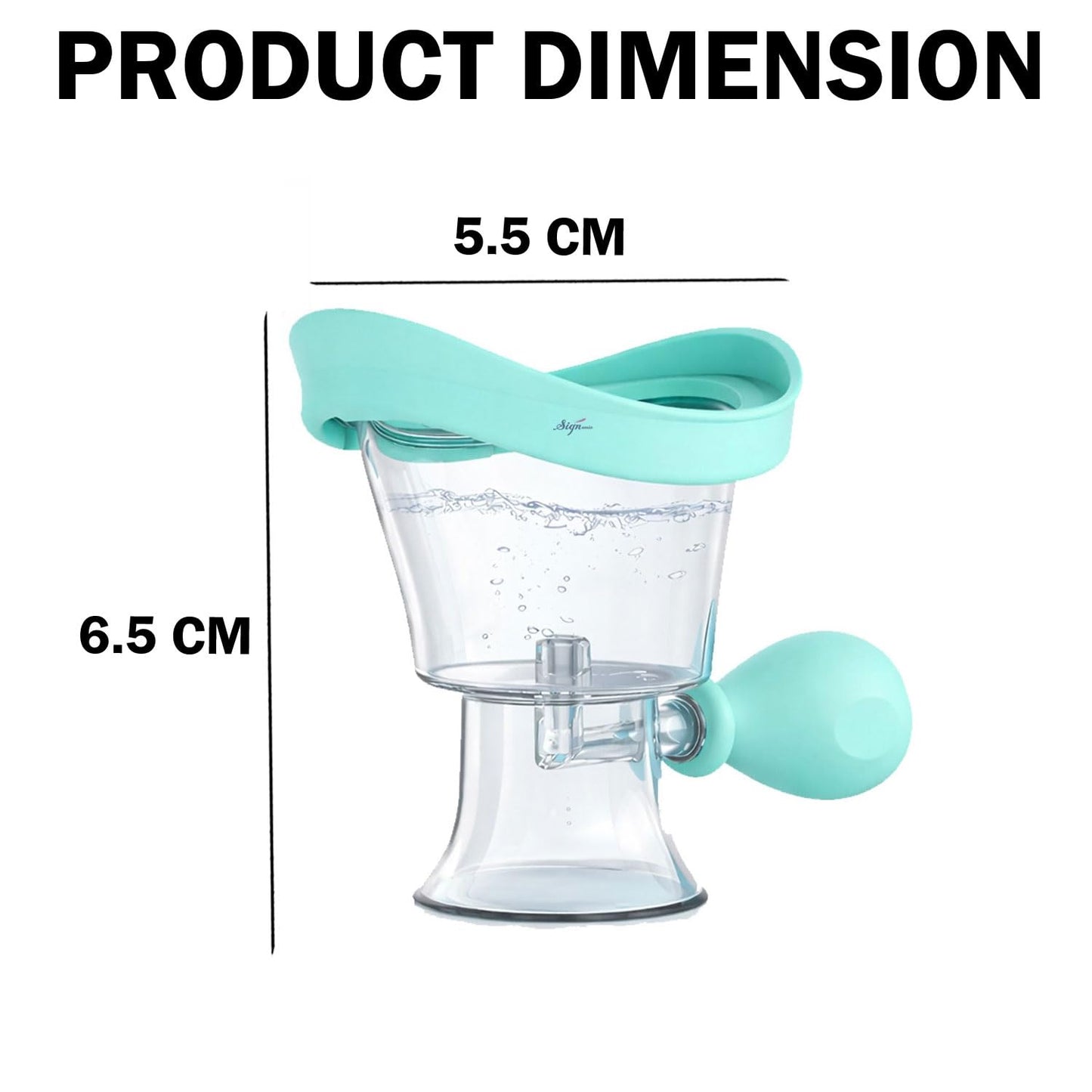 Signamio Eye Wash Cup with Air Pressure Option Manual - Eye Cup for Eye Wash, Eye Cleaner Cup for Gentle and Effective Relief