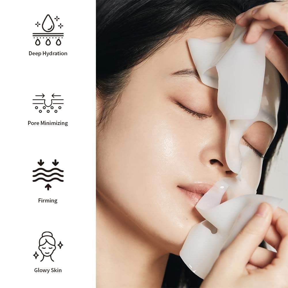 Signamio Pack of 4 Collagen Mask - Seoulskin Collagen Glass Skin Overnight Mask for Radiant Glow - for Hydrated & Rejuvenated Skin 34g Each