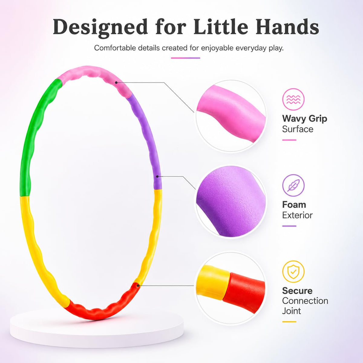 Hula Hoop for Kids, Colorful Exercise Ring for Play