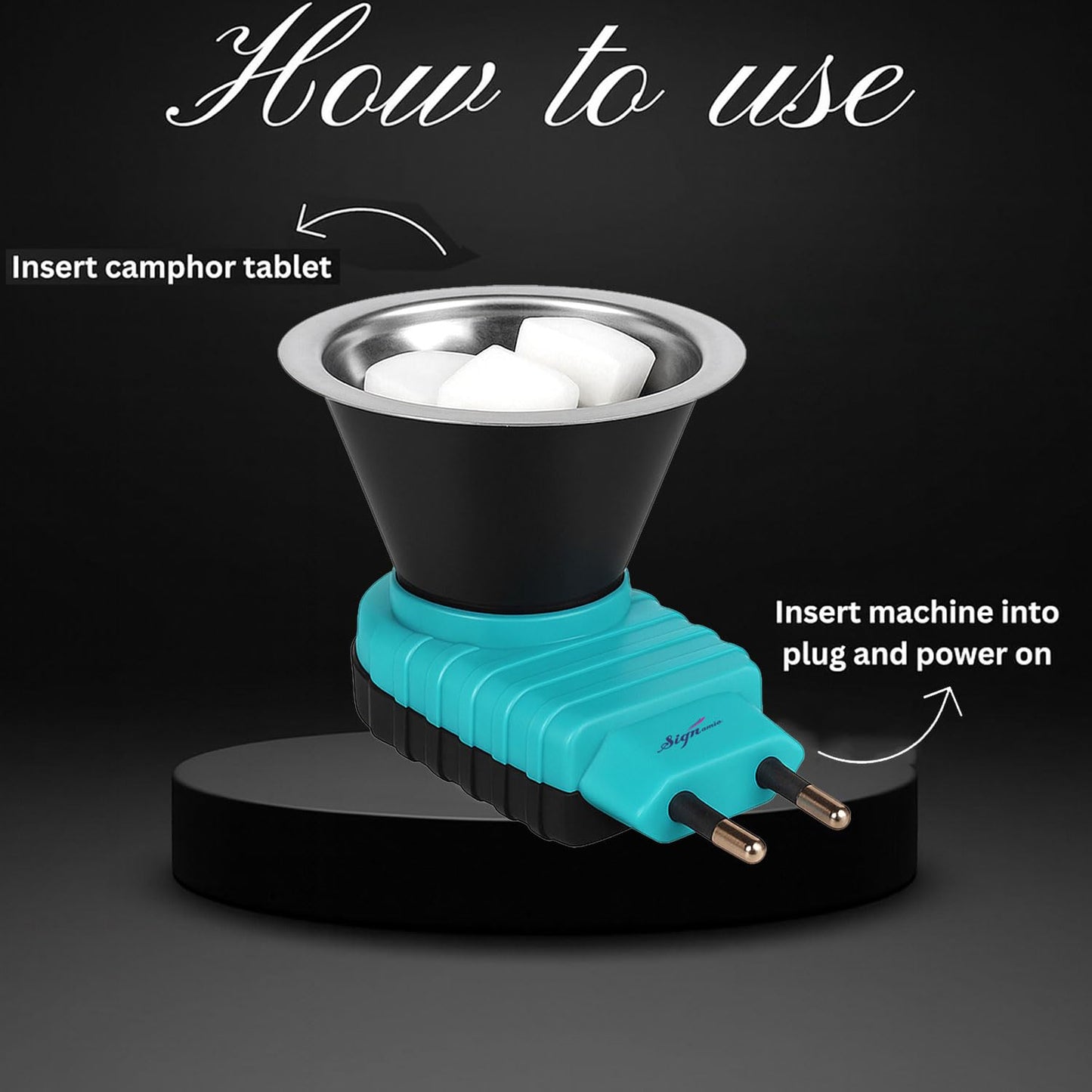 Signamio 4 Pcs Set of Home Fragrance Camphor Diffuser Burner Kapoor Dani Electrical, Aroma Oil Diffuser for Home