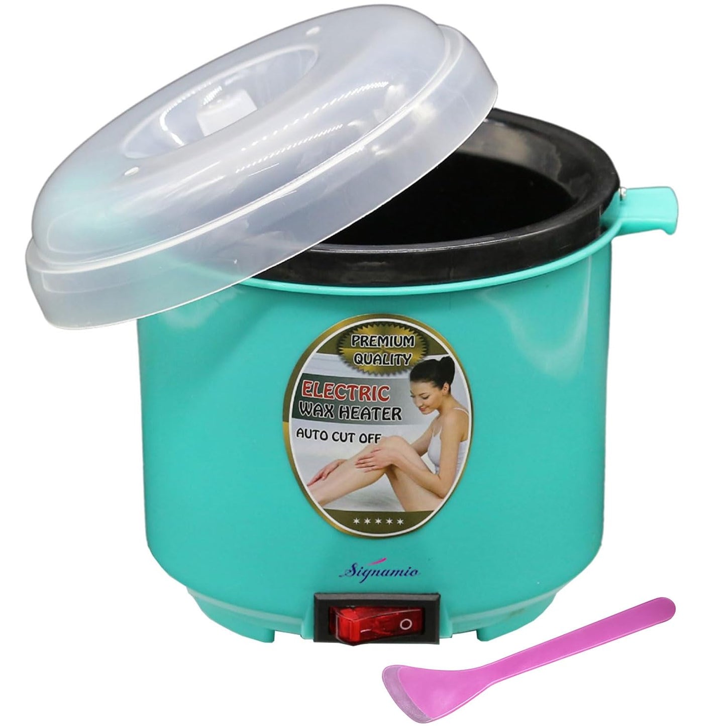 Signamio Non Stick Wax Heater for Waxing for Women - Professional Wax Heater & Wax Machine for Waxing - Fast Melting Electric Hair Removal Kit for Smooth Skin at Home or Salon - Green