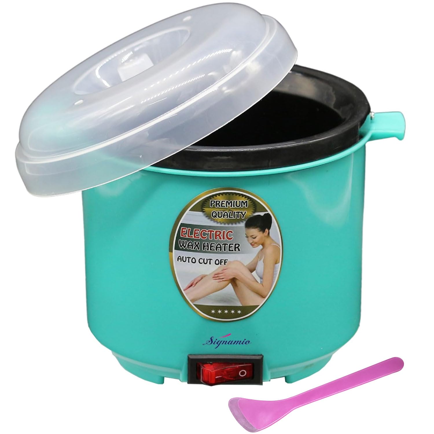 Signamio Non Stick Wax Heater for Waxing for Women - Professional Wax Heater & Wax Machine for Waxing - Fast Melting Electric Hair Removal Kit for Smooth Skin at Home or Salon - Green