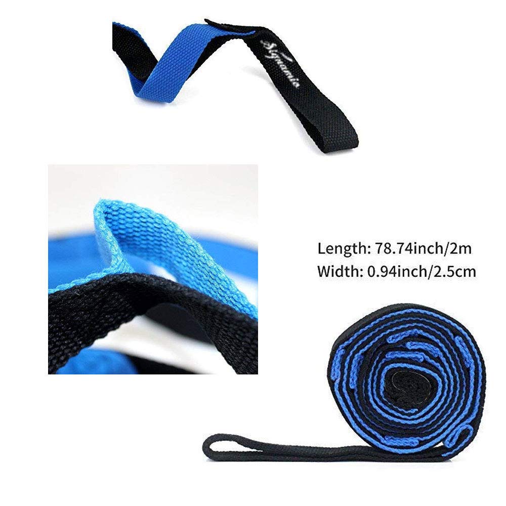 Signamio Yoga Belt for Women - Premium Stretching Belt for Exercise & Hamstring Stretch Strap - Essential Yoga Accessories for Flexibility & Strength Training-8 Loop