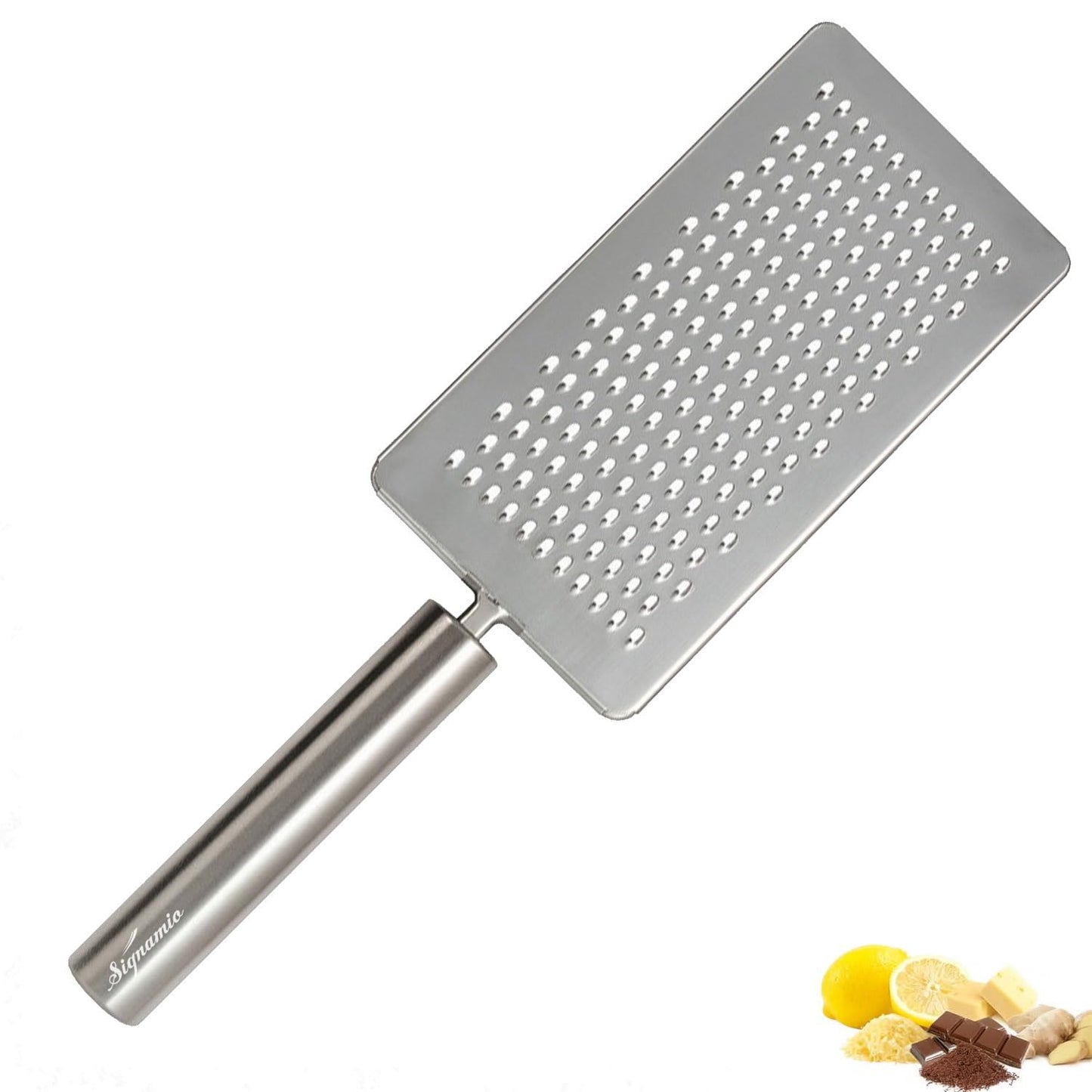 SIGNAMIO® Hand Kadukas Cheese Grater and Vegetable Shredder for Kitchen Stainless Steel Ginger Crusher, Carrot Grater, Garlic Slicer with Protective Cover (Sky Blue)