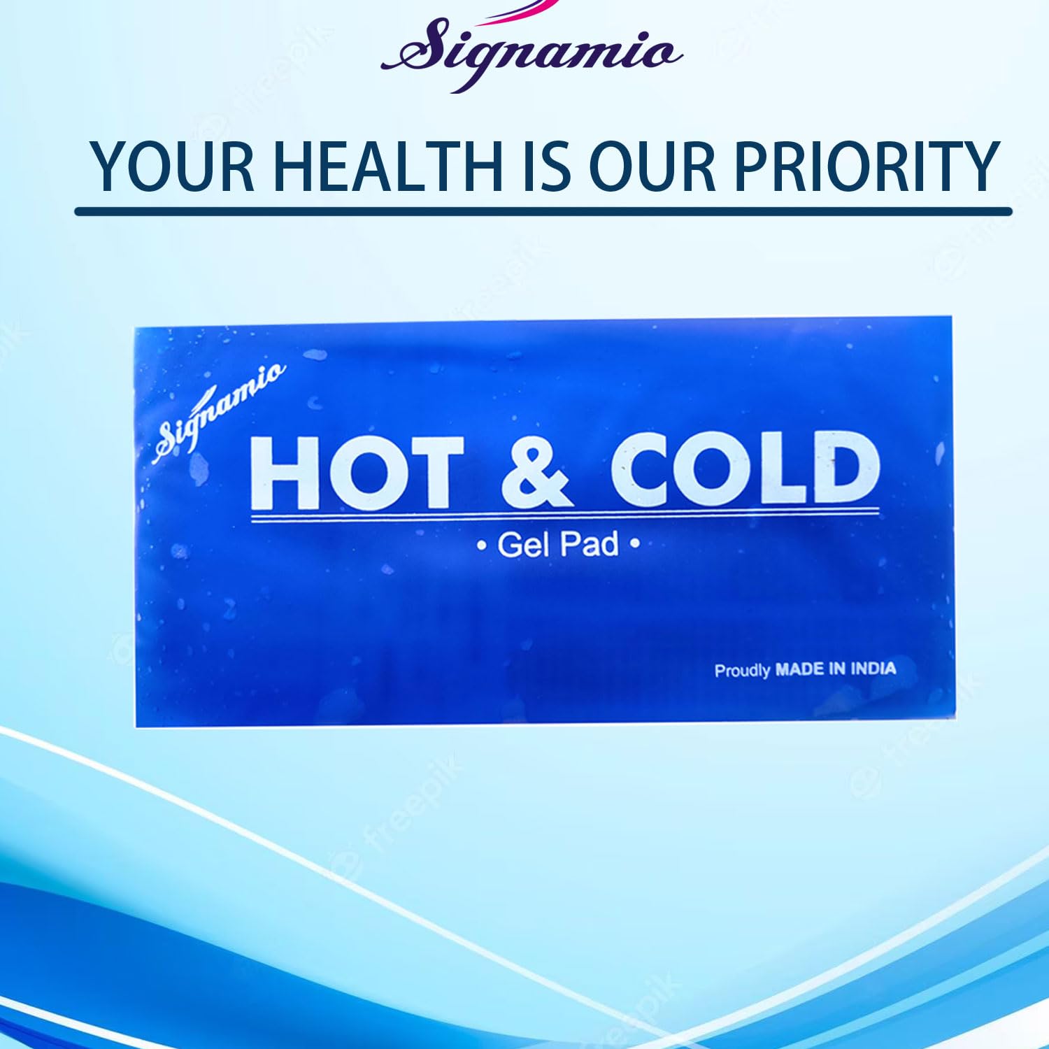 Signamio® Hot and Cold Cooling Flexible Reusable Compress Microwave Gel ice pad Pack Cool Bag for Knee feet Back face Neck and Shoulder Pain Relief Therapy - 1 Pcs