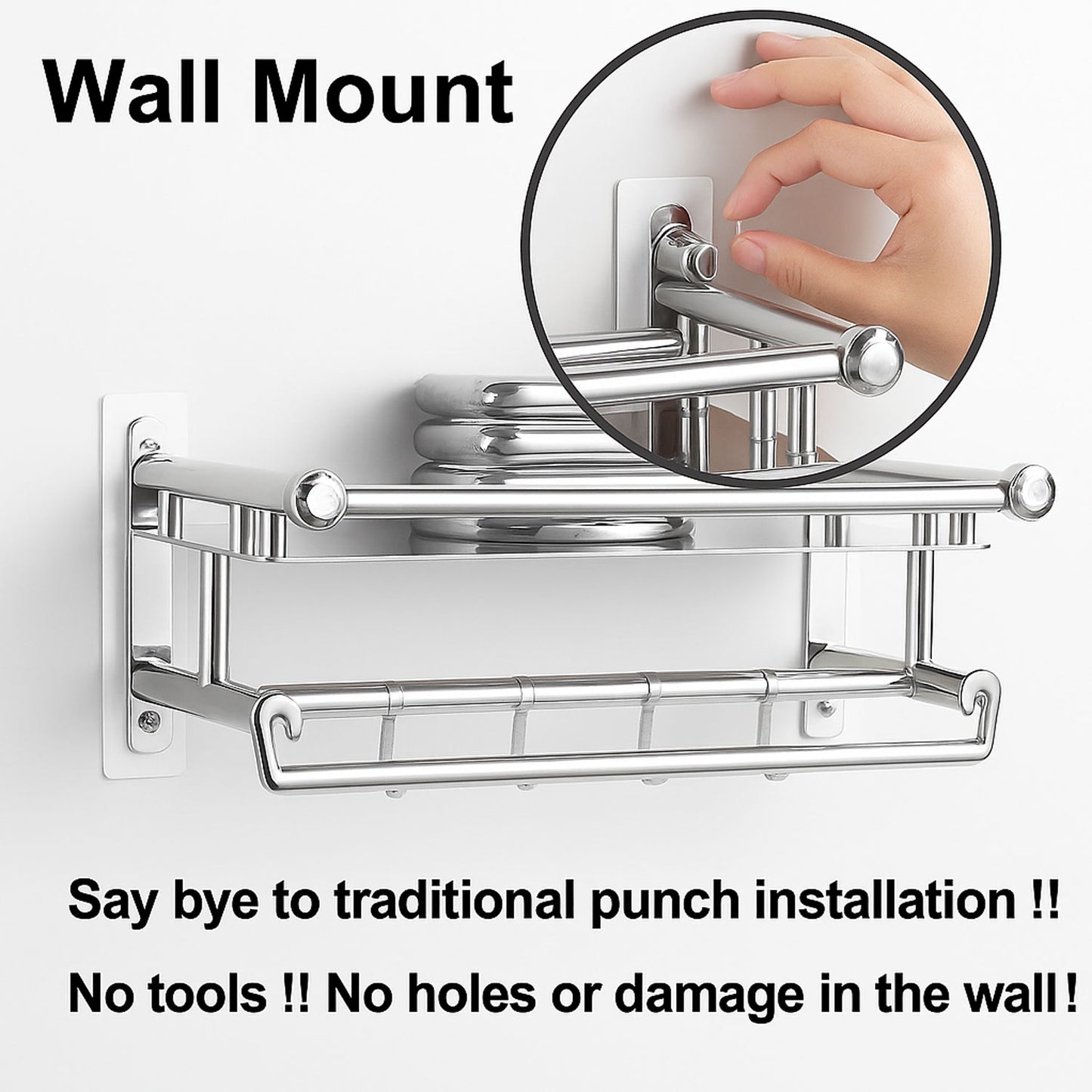 SIGNAMIO 10 Pcs Screw Hooks for Wall Heavy Items - Self Adhesive Wall Hook, Nail Free, No-Drill Installation, Waterproof Screws Wall Hooks for Hanging, Durable ABS Material