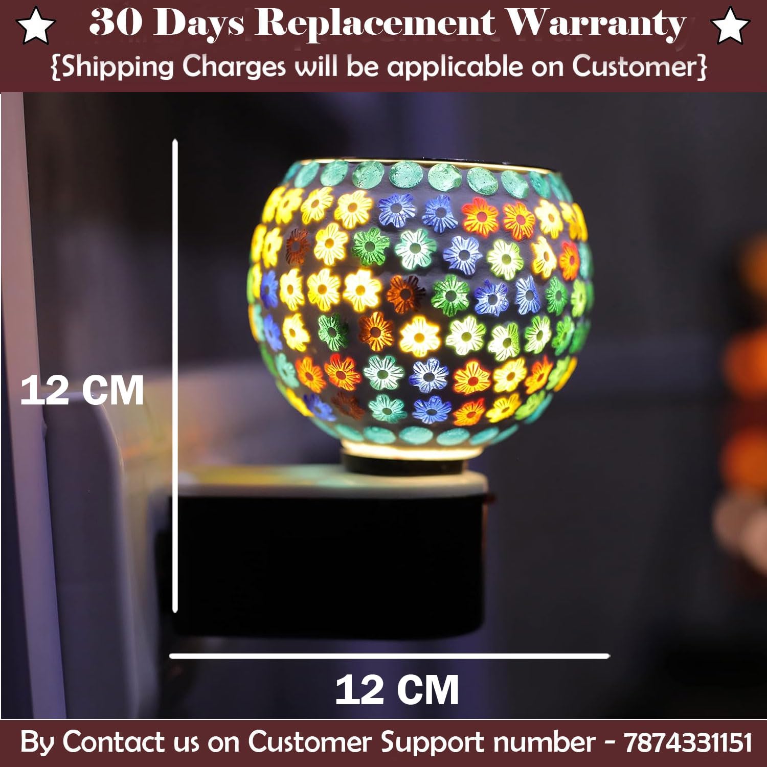 SIGNAMIO Multi Color 2 in 1 Electric Kapoor Dani Burner: Essential Home Fragrance Product & Room Freshener Diffuser with Night Lamp for Pooja Rooms, Aroma, Oil & Camphor Diffuser Capabilities-DN-19