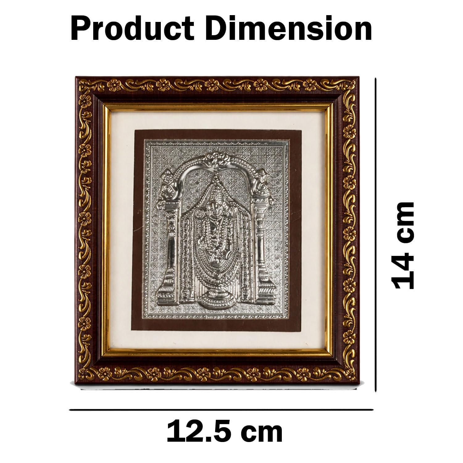 SIGNAMIO 999 Pure Silver Tirupati balaji Photo Frame - Elegant Gift for Pooja Room, Ideal Pure Silver Gift Items