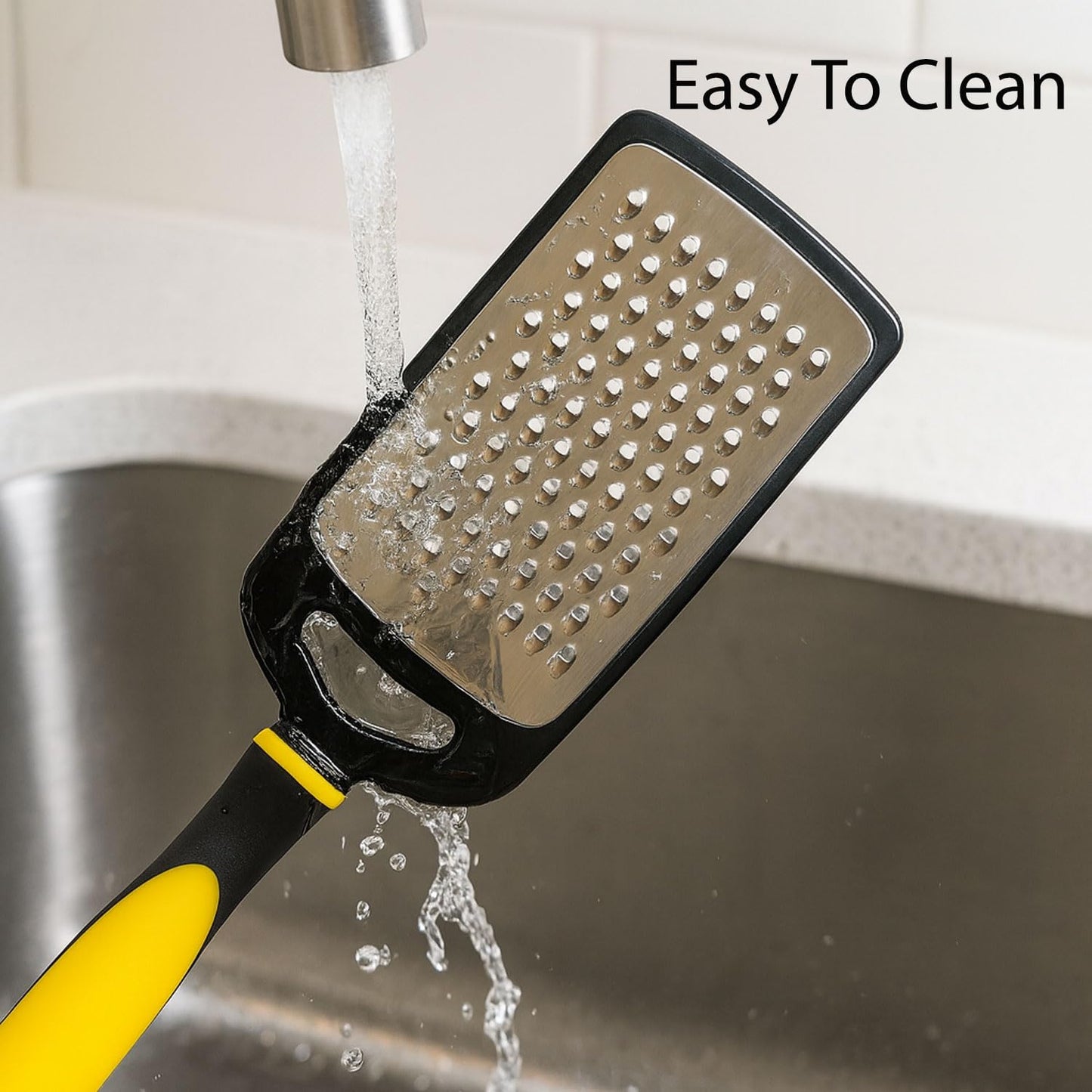 SIGNAMIO® Hand Kadukas Cheese Grater and Vegetable Shredder for Kitchen Stainless Steel Ginger Crusher, Carrot Grater, Garlic Slicer with Protective Cover (Yellow)