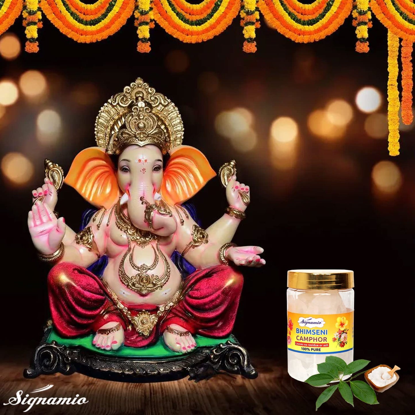 SIGNAMIO® Pure Bhimseni Tablets/Kapur/Bhimseni Camphor Pooja Tablets/Original Bhimseni Karpoor/Low Smoke Kapur for Pooja/Kapoor Tablets (Camphor Tablet Jar, 250 gm X Pack of 1)