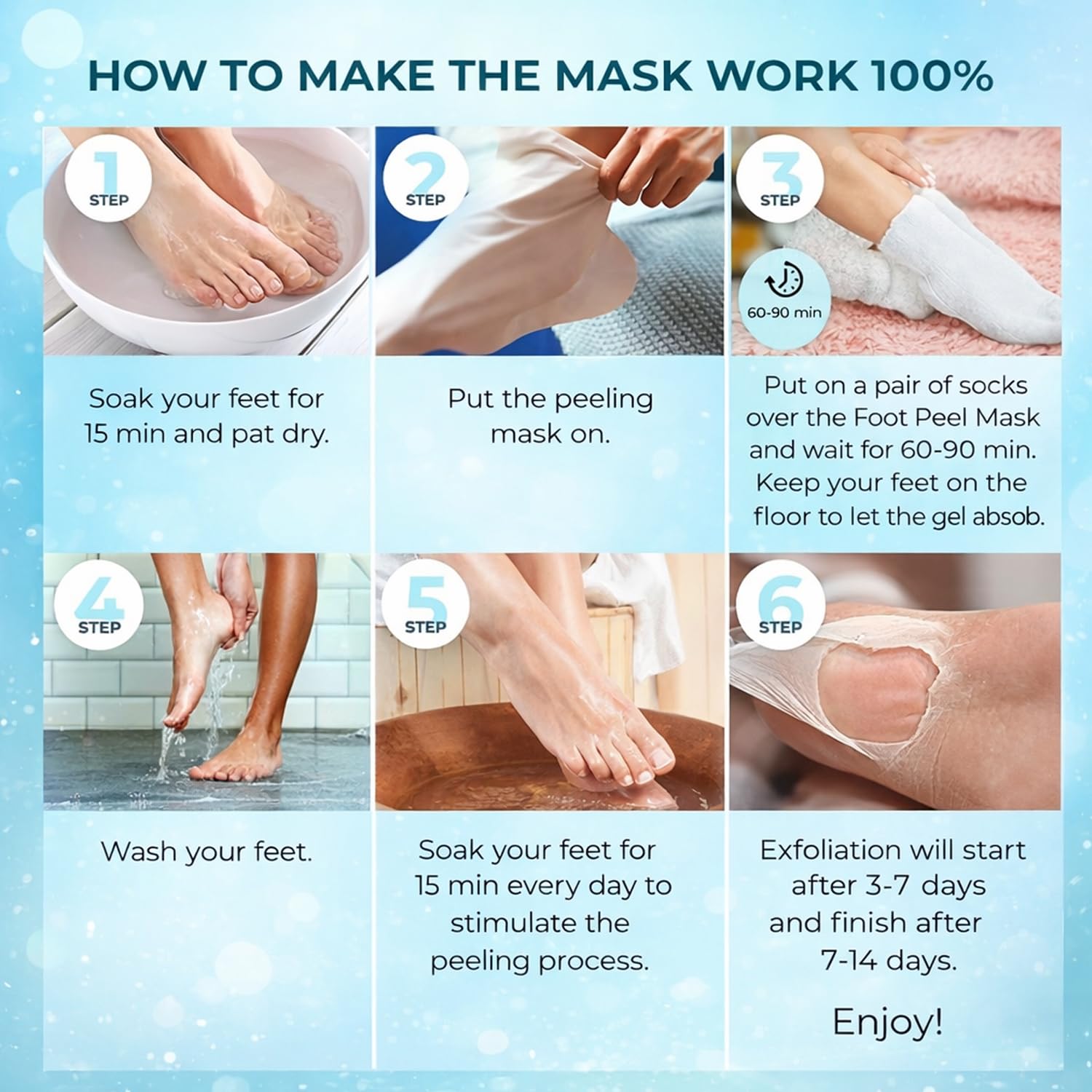 Signamio Foot Mask Peeling Feet Mask for Cracked Feet - Foot Peeling Mask Exfoliator - Callus Remover Foot Mask for Smooth, Soft Feet - Hydrating Foot Care Treatment - Goat Milk