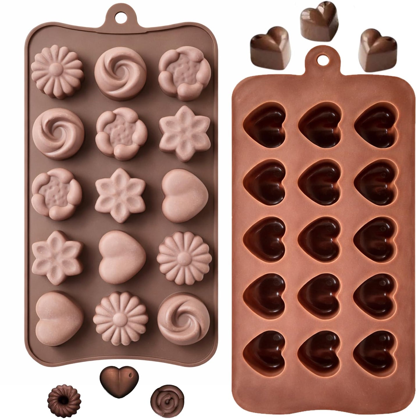 Signamio Chocolate Mould 9in1 - Bubble & Zigzag Shapes, Multiple Sizes - Premium Chocolate Mould Silicone for Creative Confectionery - Durable and Flexible Chocolate Silicone Mould