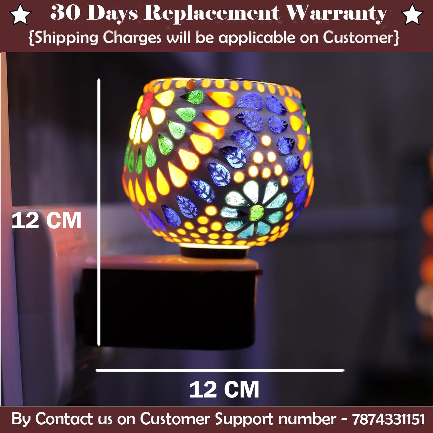 SIGNAMIO Multi Color 2 in 1 Kapoor Dani Electric Camphor Diffuser Burner & Aroma Diffuser Home Fragrance with Night Lamp, Perfect for Pooja Rooms & Daily Room Freshener Needs - DN-3