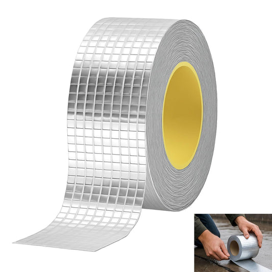 Signamio Aluminum Waterproof Tape - Super Strong Adhesive Water Proof Tape for Roof Leakage, Surface Crack, Water Leakage Tape for Room, Boat Sealing, Durable and Reliable Solution - (10 CM*5M - 1pcs)