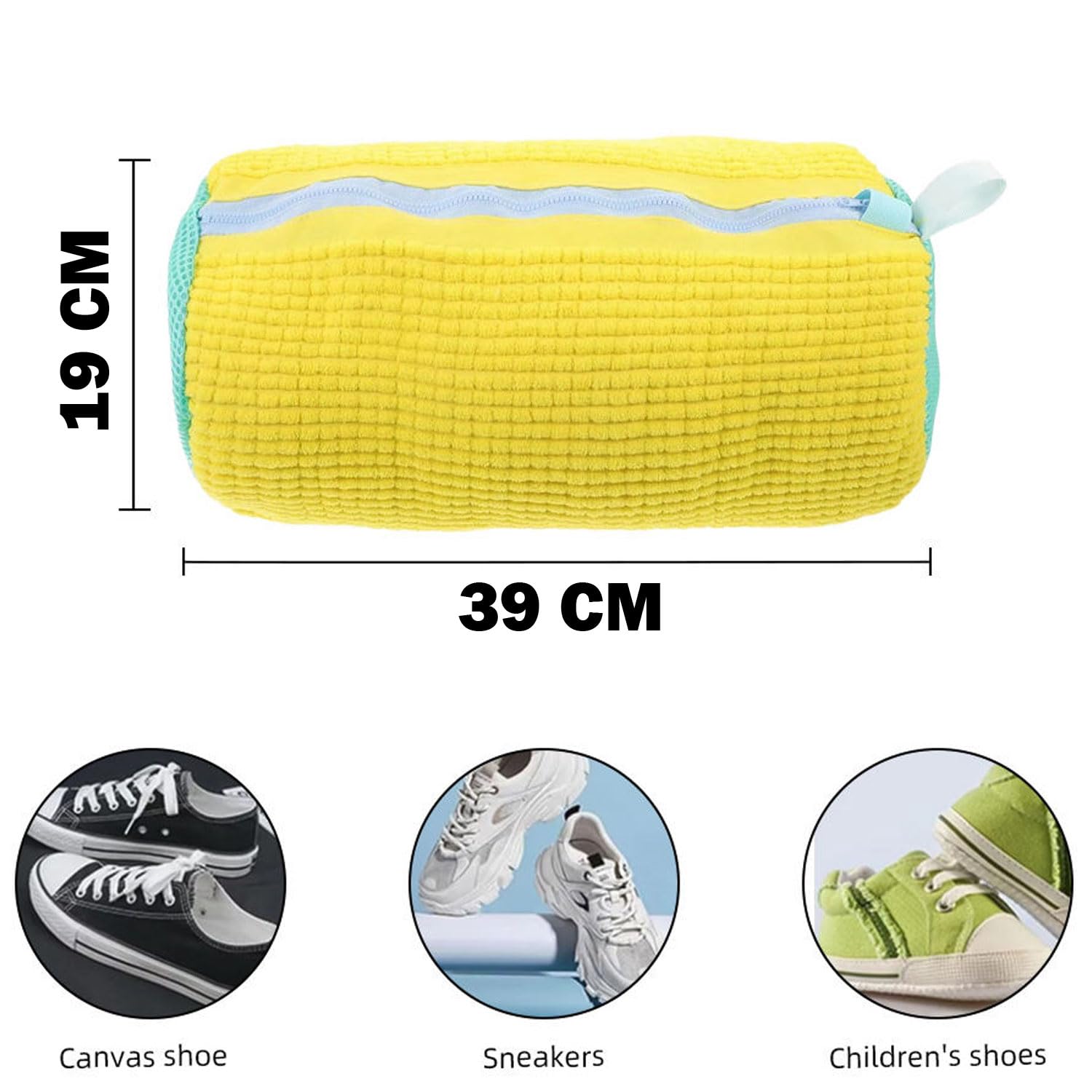 Signamio Shoe Washing Machine Bag - Durable Shoe Cleaning Bag for Laundry - Protective for Sneakers, Delicates, and More - Mesh Design with Secure Zipper Closure