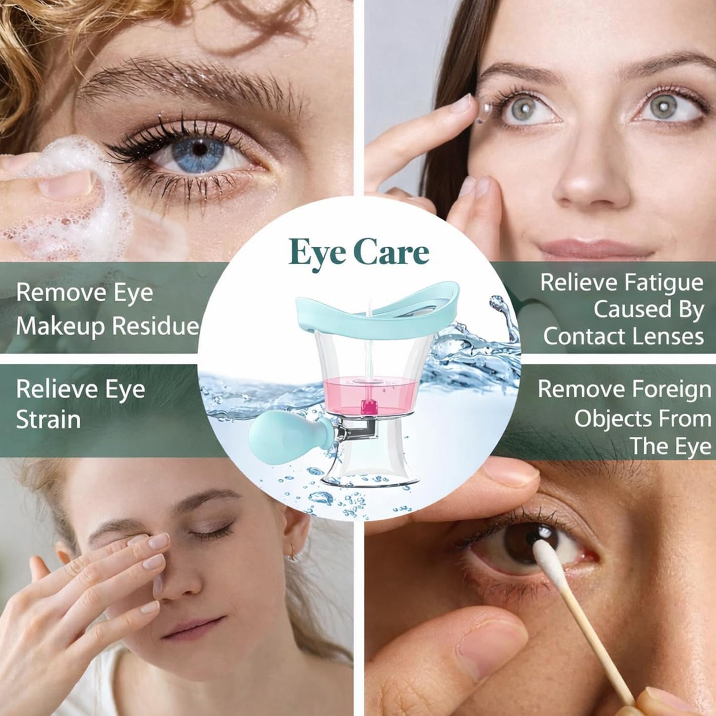 Signamio Eye Wash Cup with Air Pressure Option Manual - Eye Cup for Eye Wash, Eye Cleaner Cup for Gentle and Effective Relief