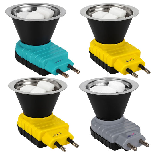 Signamio 4 Pcs Set of Home Fragrance Camphor Diffuser Burner Kapoor Dani Electrical, Aroma Oil Diffuser for Home