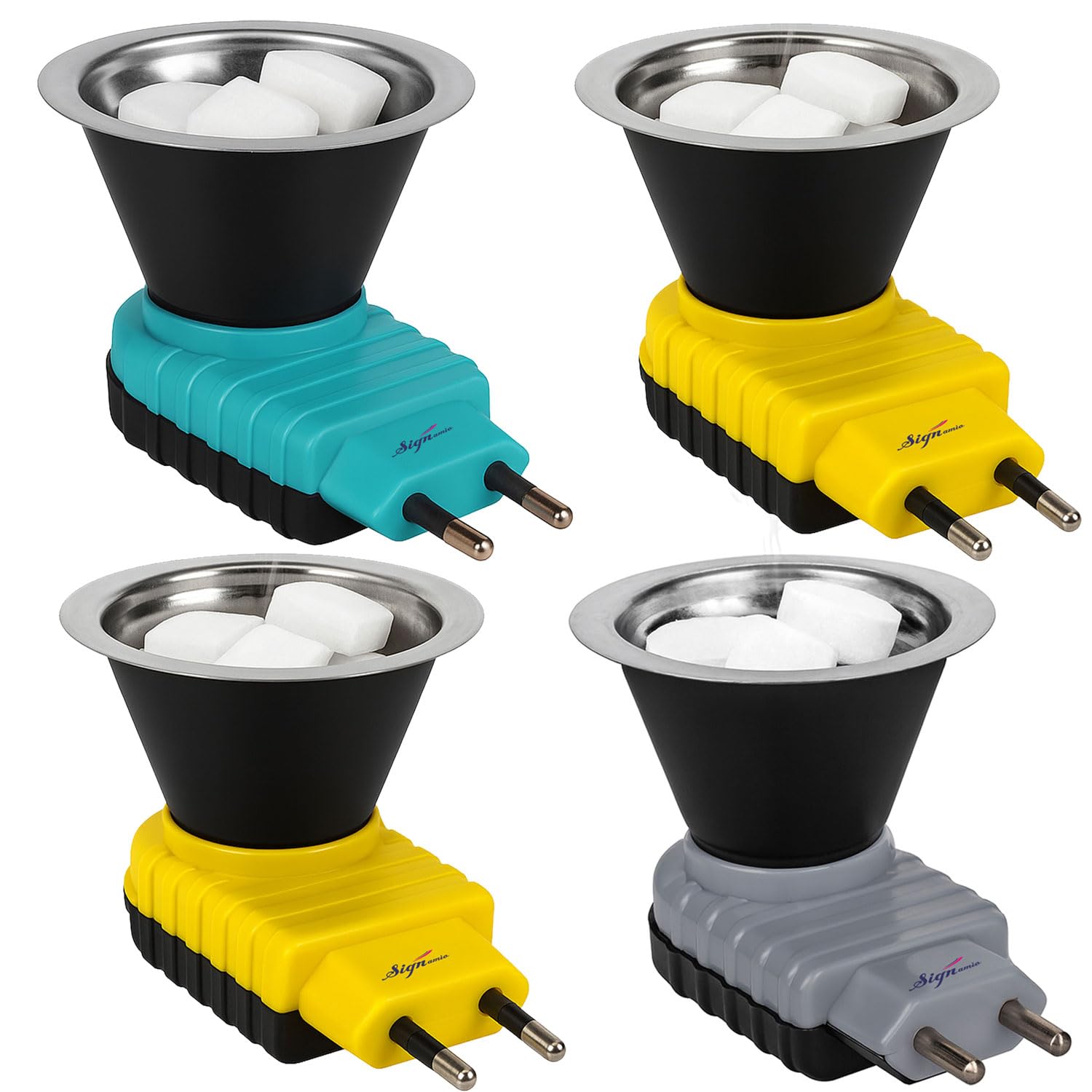 Signamio 4 Pcs Set of Home Fragrance Camphor Diffuser Burner Kapoor Dani Electrical, Aroma Oil Diffuser for Home