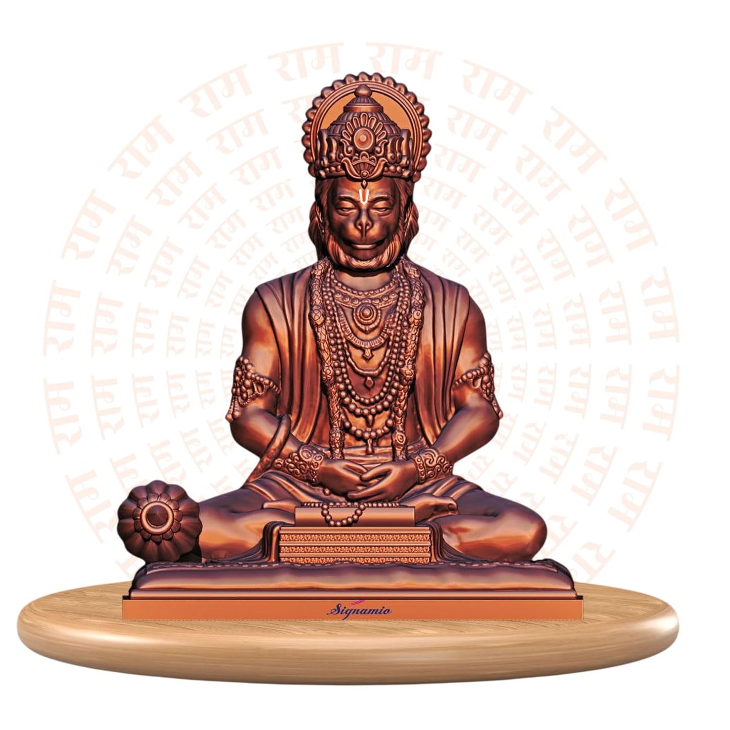 SIGNAMIO® Lord god Mahadev Bholenath Shivji Adiyogi Shiva Statue Idol Murti for Car Dashboard with Rudraksh Mala Idle,Home Decor - Handcrafted Resin Figurine | Spiritual Gift for Meditation 3 inch