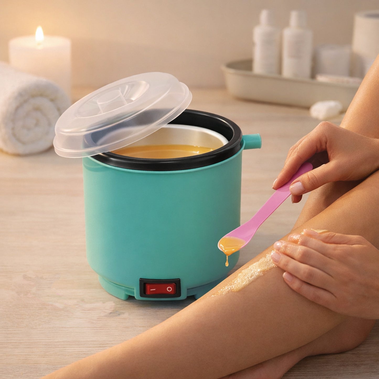 Signamio Wax Heater for Waxing for Women - Professional Wax Heater & Wax Machine for Waxing - Fast Melting Electric Hair Removal Kit for Smooth Skin at Home or Salon - Green