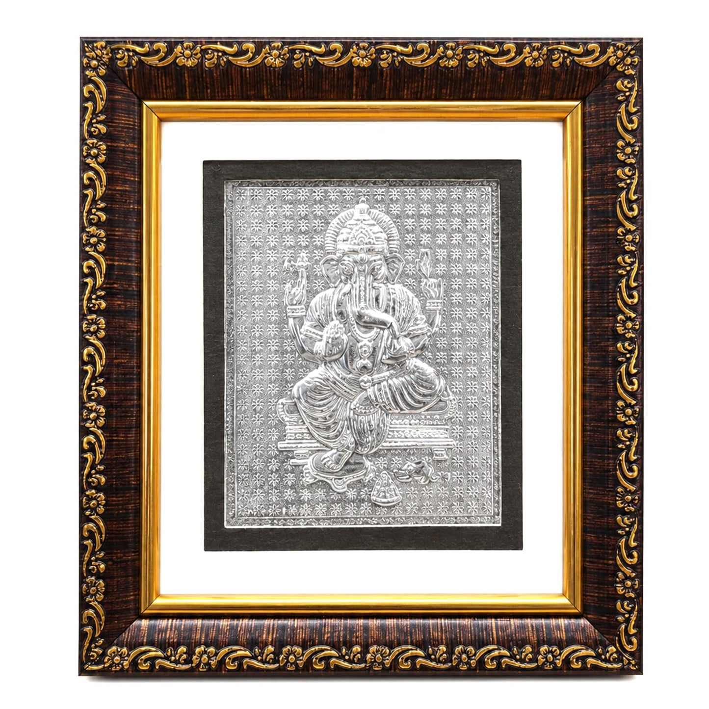 SIGNAMIO® Designer Handmade Stone Moti Work with Gold led Light Sculpture of 3D Salangpur Kashtbhanjan Dev Hanuman ji Bajarang Bali wall Hanging Decoration Photo Frame for Puja Home-1pcs (23x18 Inch)