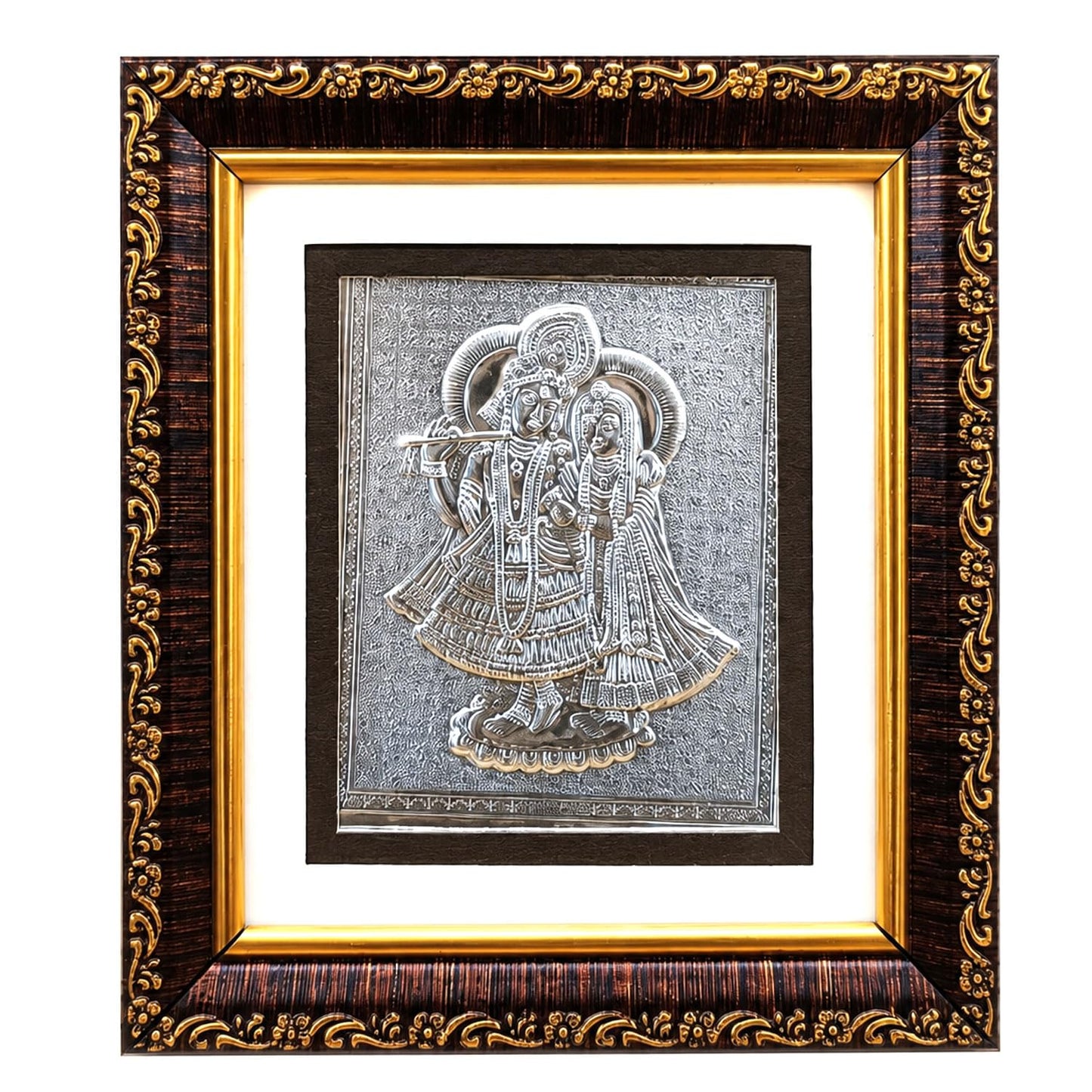 SIGNAMIO 999 Pure Silver Ganesha Photo Frame - Elegant Gift for Pooja Room, Ideal Pure Silver Gift Items