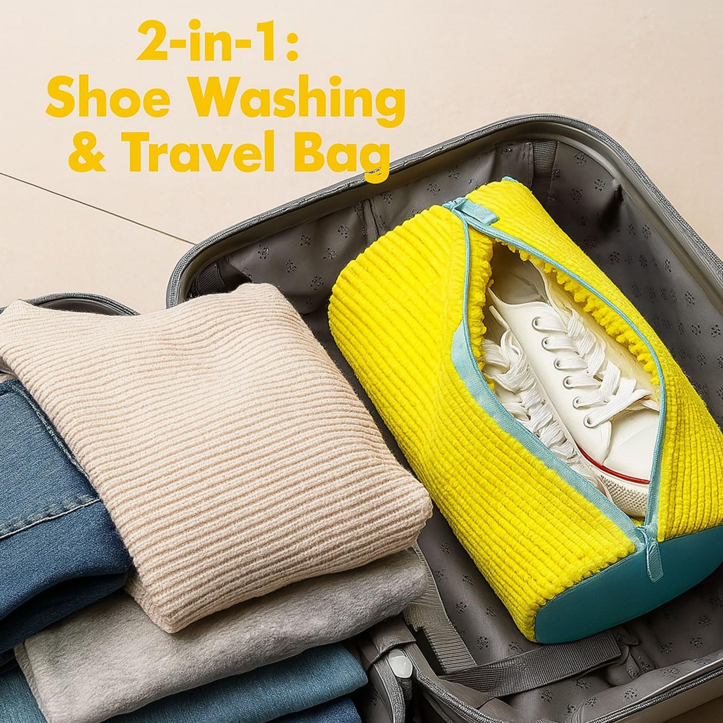 Signamio Shoe Washing Machine Bag - Durable Shoe Cleaning Bag for Laundry - Protective for Sneakers, Delicates, and More - Mesh Design with Secure Zipper Closure