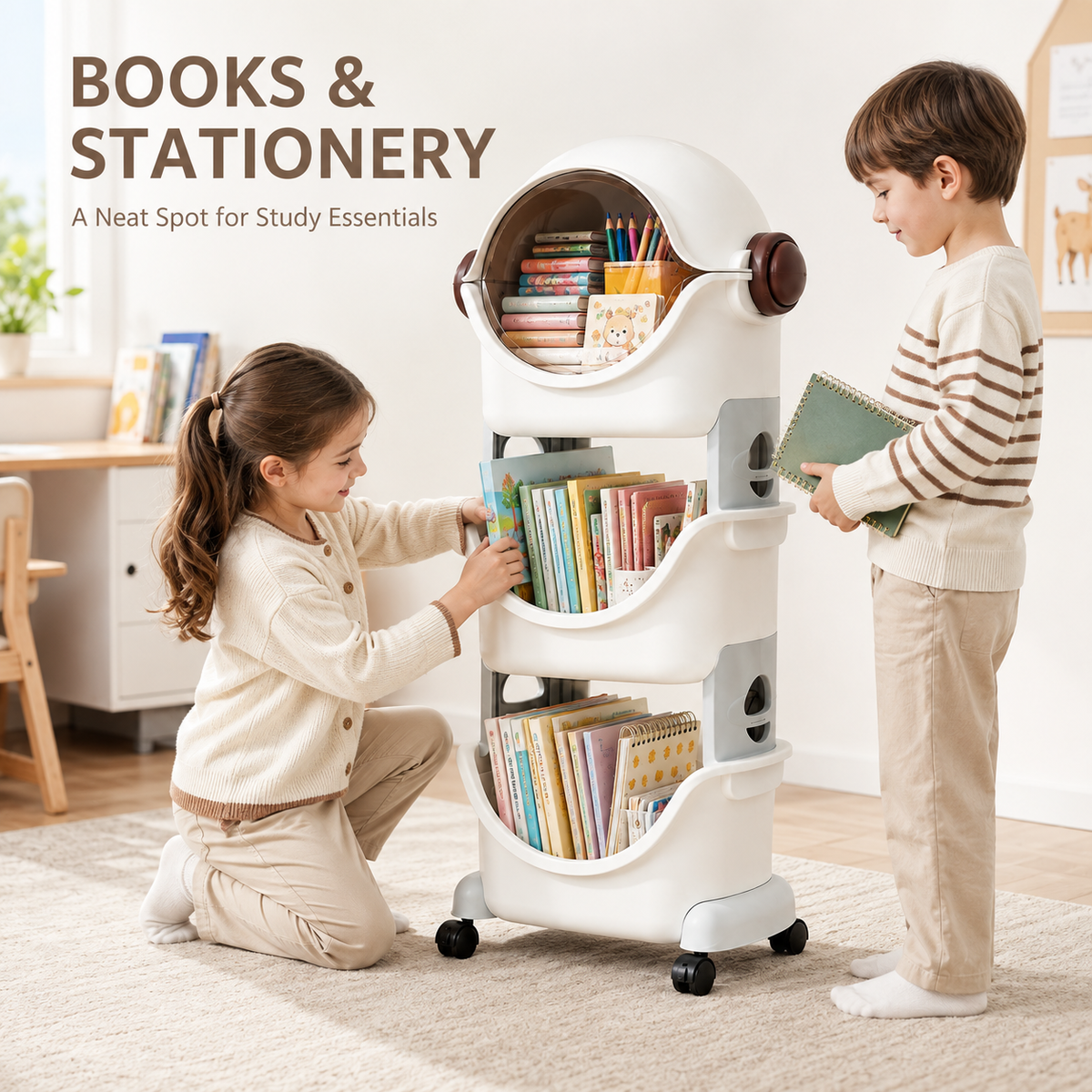 Signamio Robot Shape Organizer for Kids Large Toy Storage Box - 3 Layer