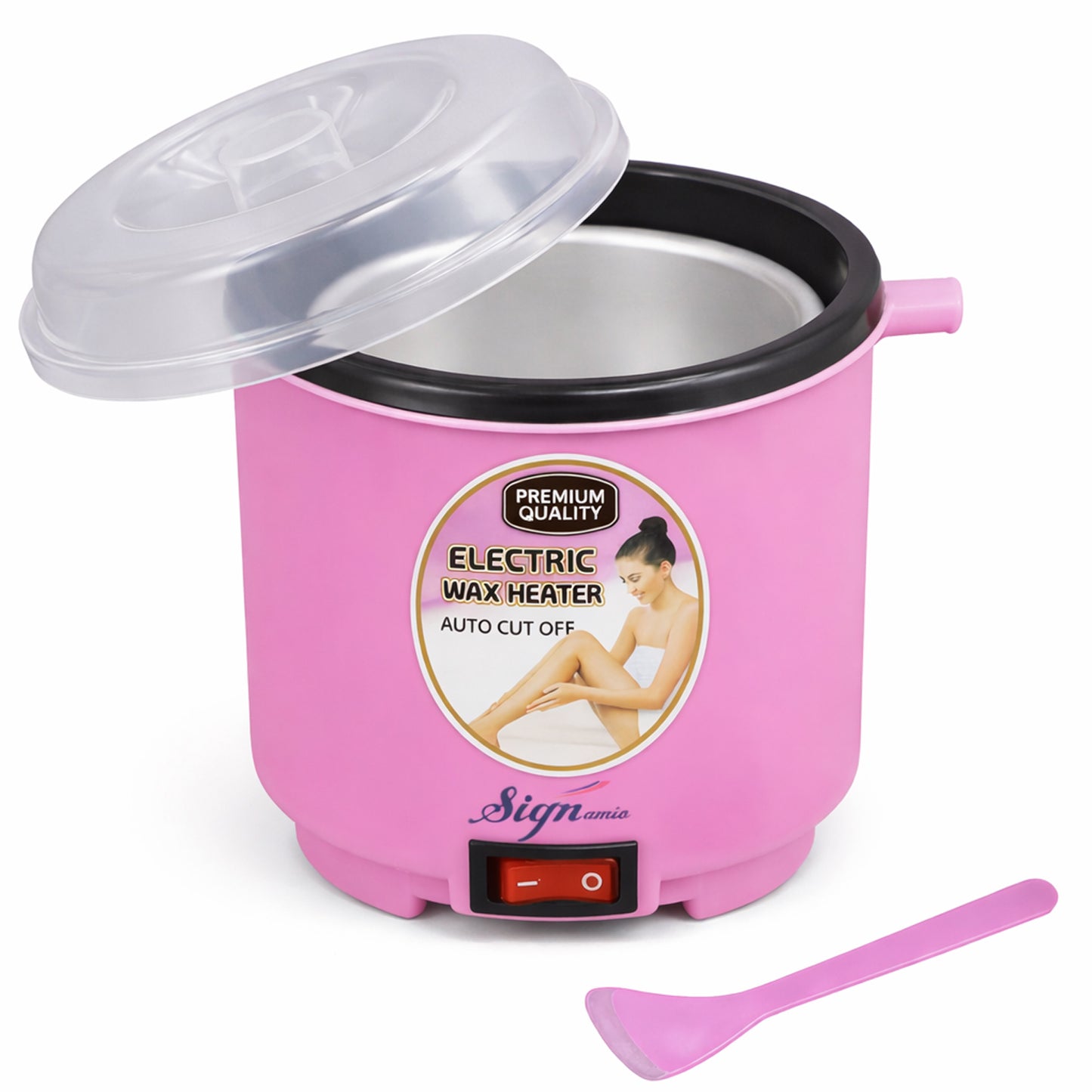 Signamio Wax Heater for Waxing for Women - Professional Wax Machine - Fast Melting Electric Hair Removal Kit for Smooth Skin at Home or Salon - Pink