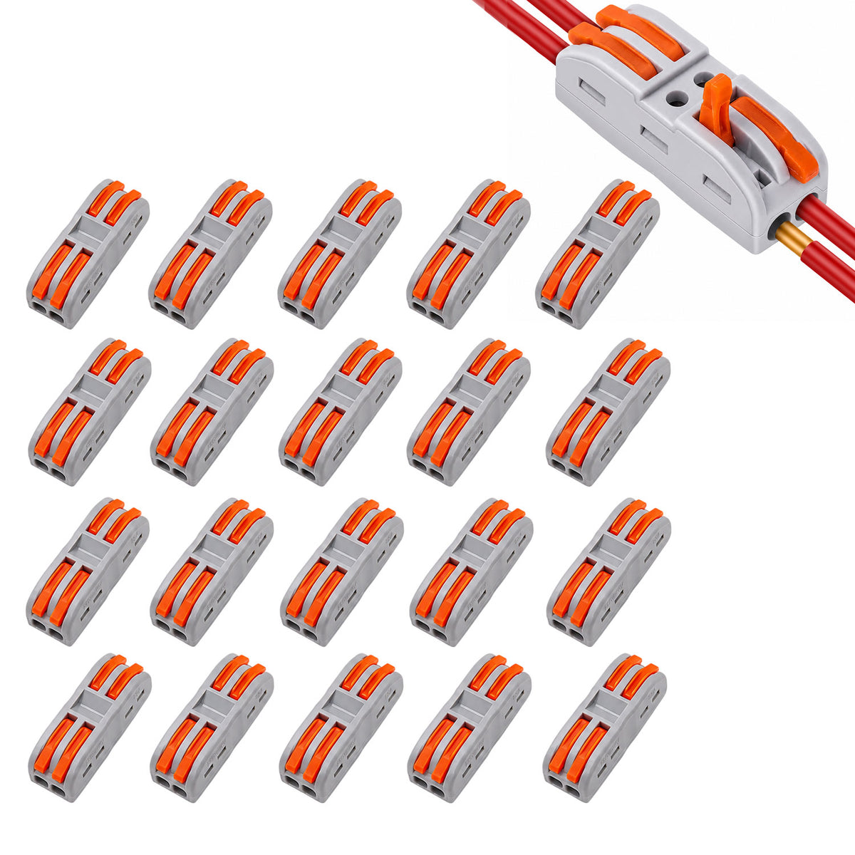 Wire Connector 2 In 2 Out, Electrical Wire Joiner, 20 PCS