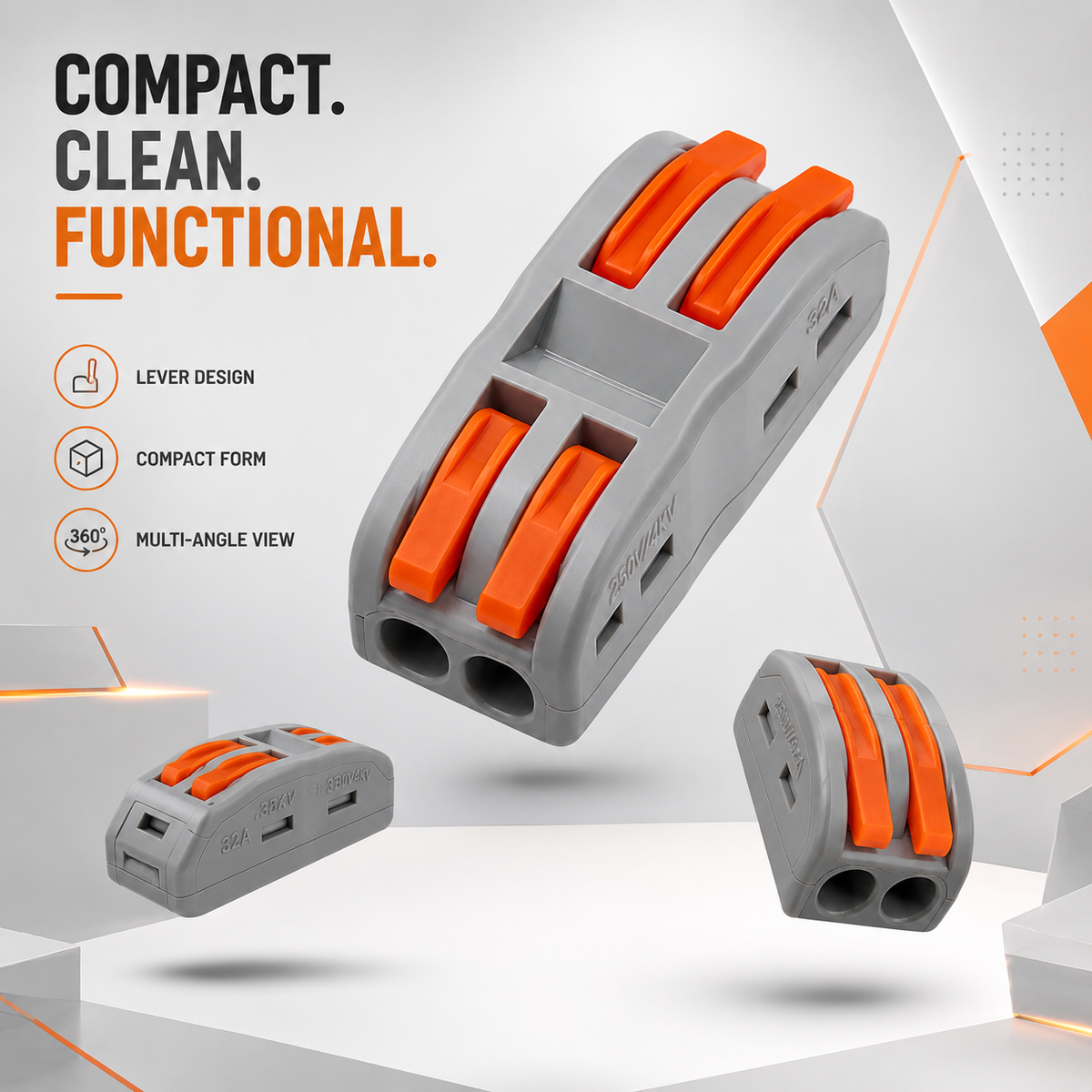 Wire Connector 2 In 2 Out, Electrical Wire Joiner, 20 PCS